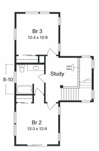 The second floor consists of 2 bedrooms, a large bathroom and an open study area that can also serve as an extra bedroom for overnight guests.